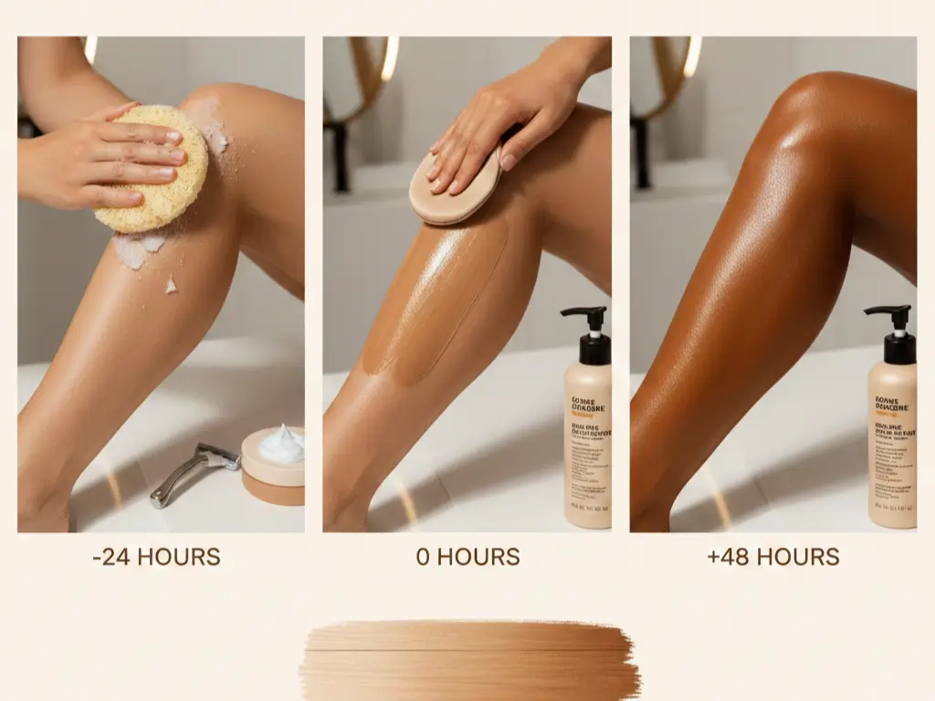 72-Hour Self-Tanning Timeline