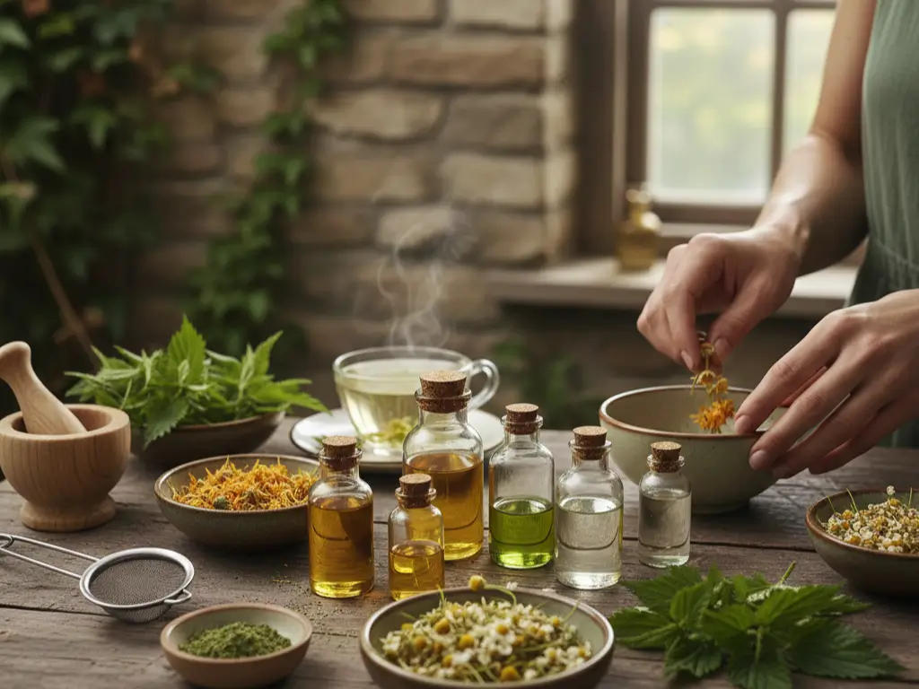 Natural Skincare Routine Inspired by European Folk Herbalism