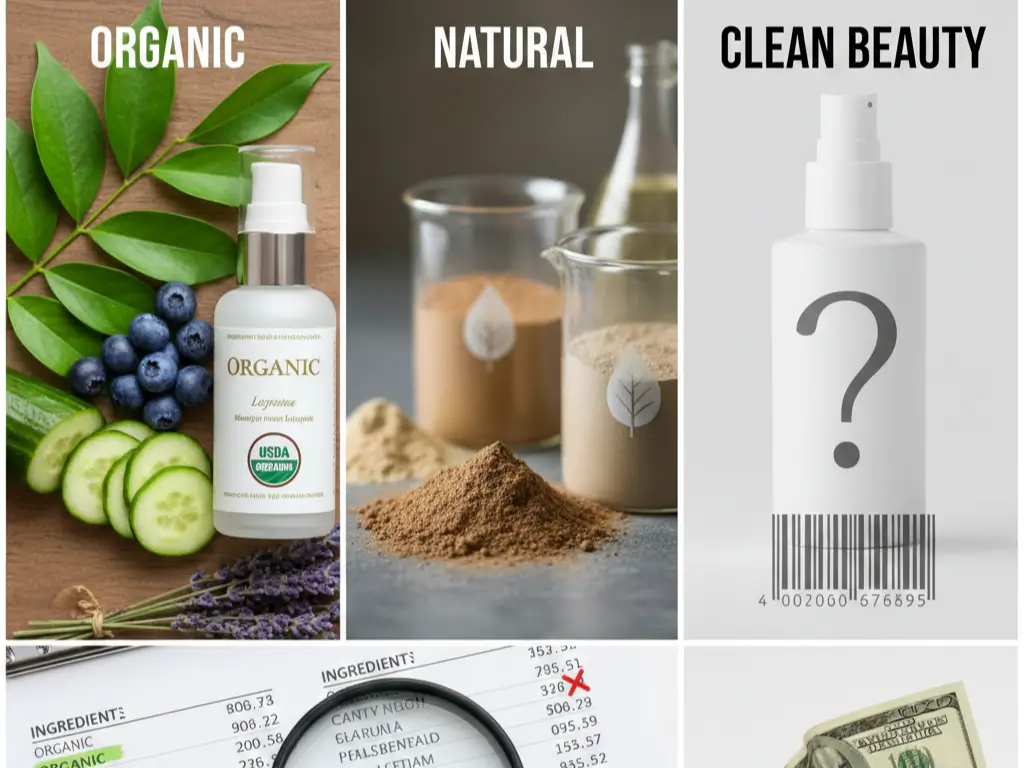 Organic vs. Natural vs. Clean Beauty